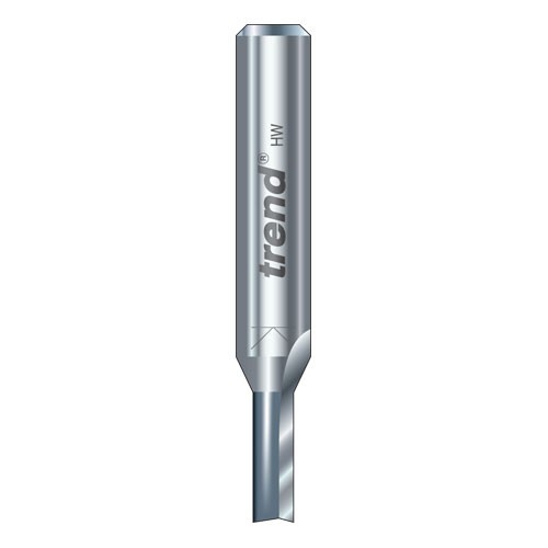 Trend 3/06X1/4TC Two flute cutter 2 mm diameter OL 43mm shank 1/4"