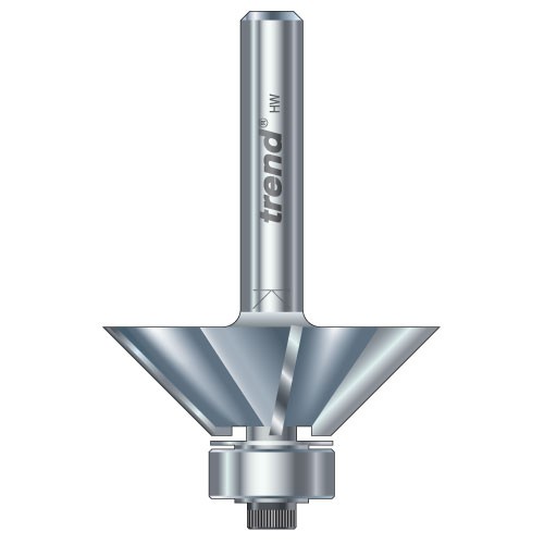 Trend 41/5X1/4TC Guided 3 flute 45 degree chamfer x 11mm cut