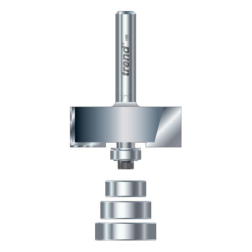 Trend 46/39X1/4TC Bearing Guided 35mm Diameter Rebater Shank 1/4"