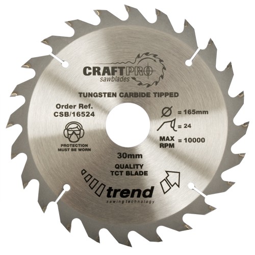 Trend CSB/13424 Craft saw blade 134mm x 24 teeth x 20mm
