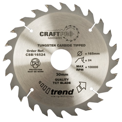 Trend CSB/30024 Craft saw blade 300mm x 24 teeth x 30mm