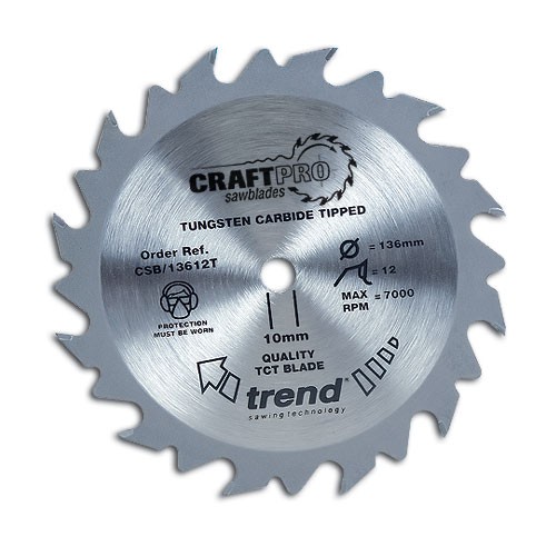 Trend CSB/18424T Craft saw blade 184mm x 24 teeth x 20 thin