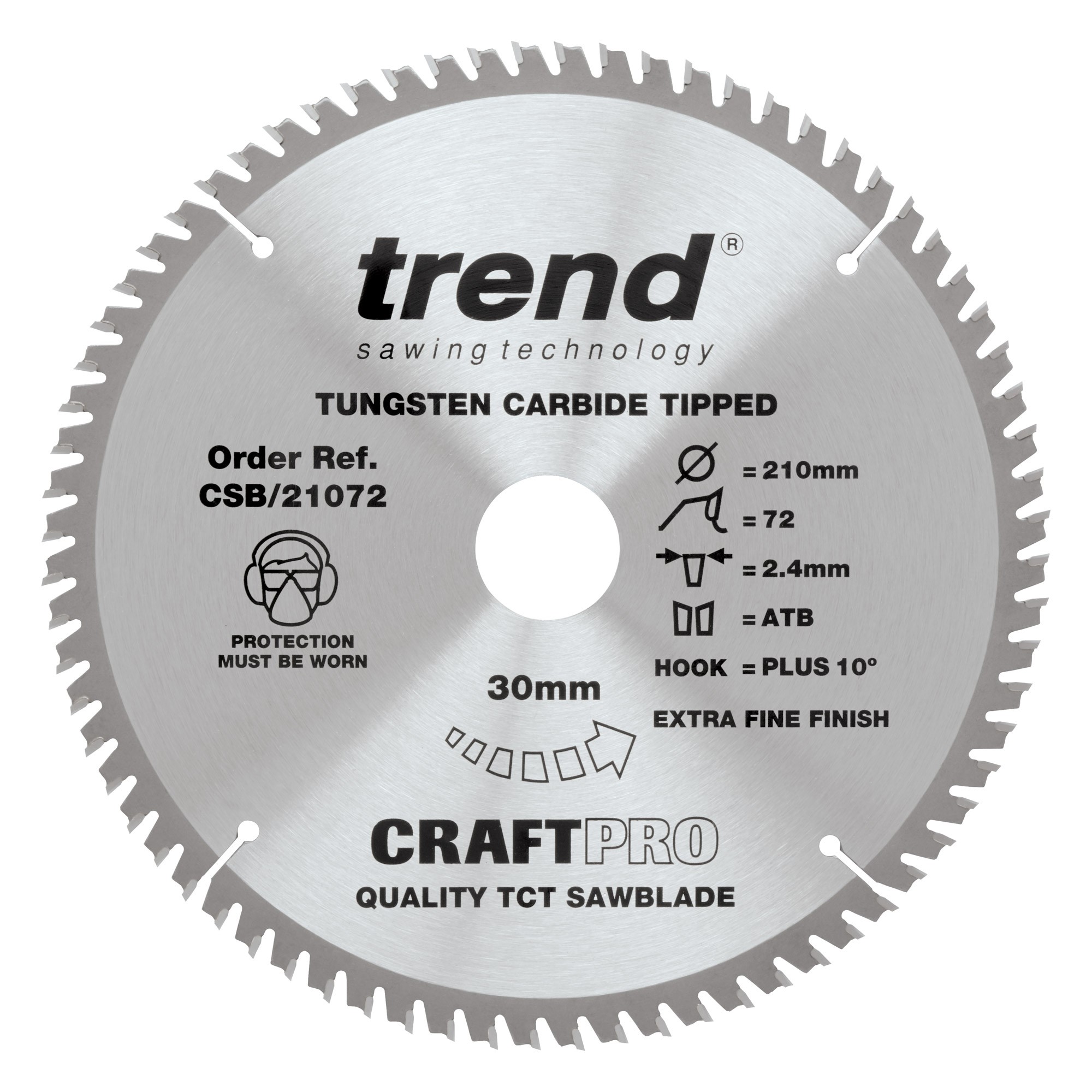 TREND CSB/21072 CRAFT SAW BLADE 210MM X 72 TEETH X 30MM