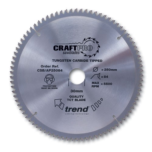 Trend CSB/AP26096 Craft saw blade aluminium & plastic 260 x 96 x 30