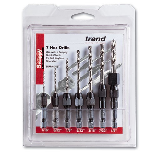 Trend SNAP/D/SET Snappy 7 Piece imperial drill set