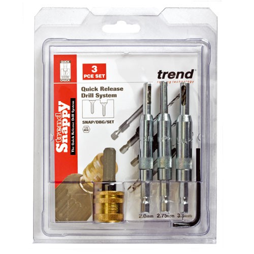 Trend SNAP/DBG/SET Snappy drill bit guide 4 piece set
