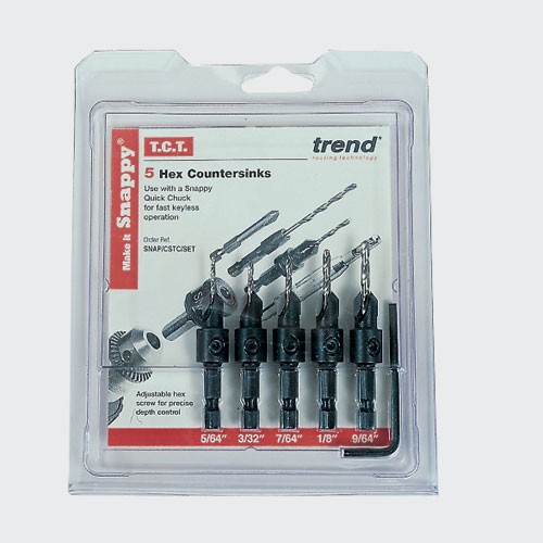 Trend SNAP/CSTC/SET Snappy 5 piece TCT Countersink Set