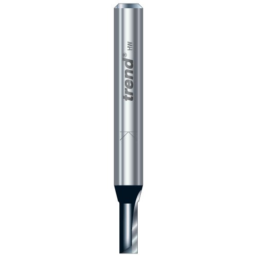 Trend TR01X1/4TC Two flute cutter 3.2mm diameter OL 60.2mm shank 1/4"