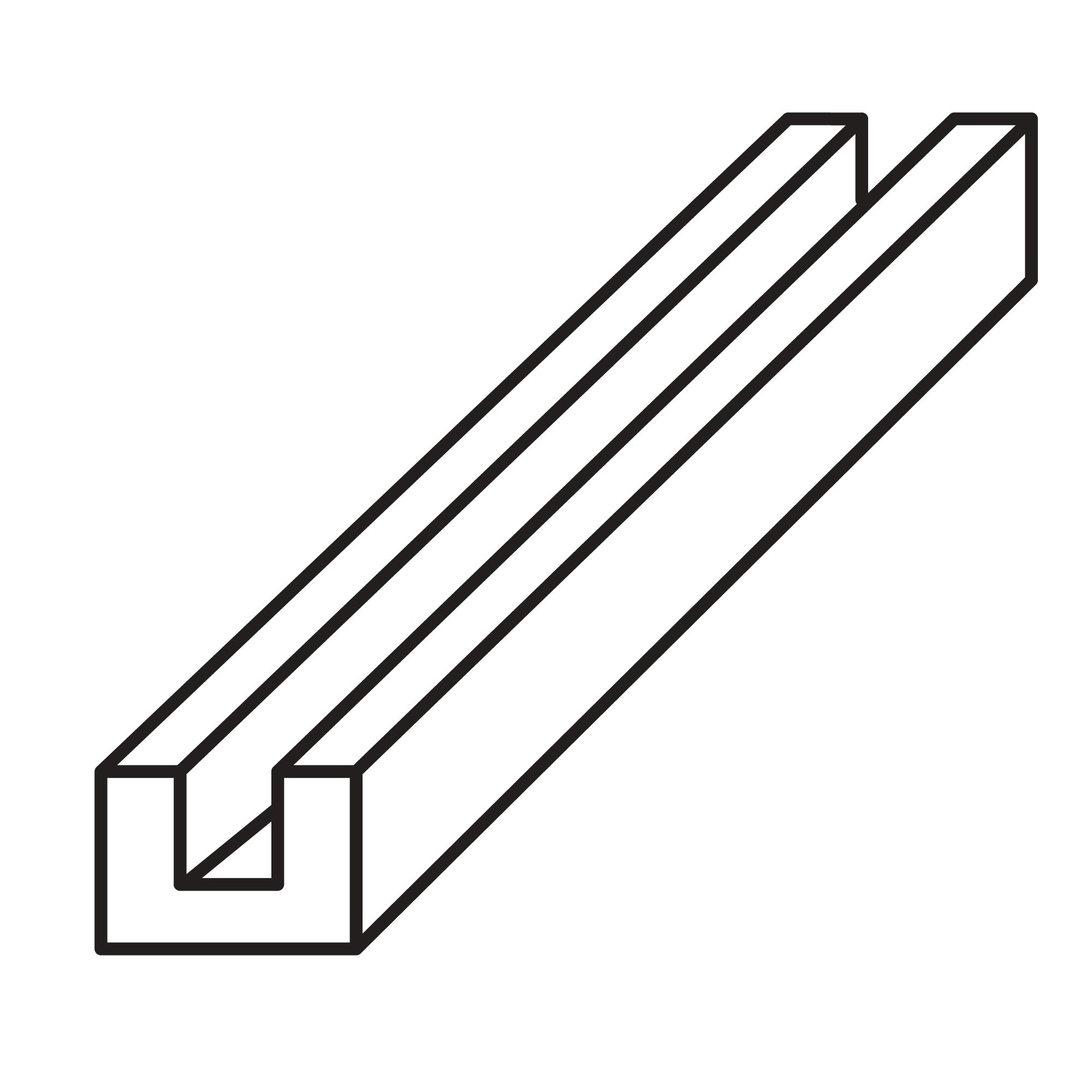 TREND WP-WRT/62 TABLE TOP BACK FENCE EXTRUSION WRT