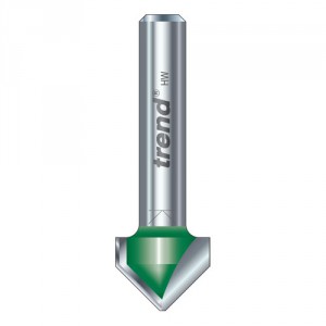 Trend C043X1/4TC Chamfer V groove cutter 60 degrees OL 53mm shank 1/4