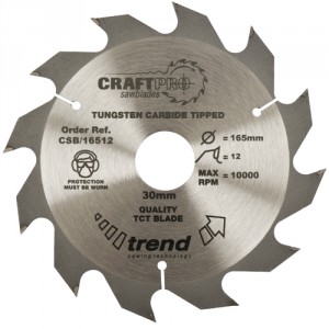 Trend CSB/19012 Craft saw blade 190mm x 12 teeth x 30mm