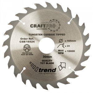 Trend CSB/25030 Craft saw blade 250mm x 30 teeth x 30mm