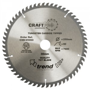 Trend CSB/21560 Craft saw blade 215mm x 60 teeth x 30mm