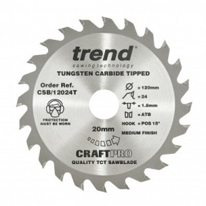 TREND CSB/12040T CRAFT SAW BLADE 120MM X 40 TEETH X 20MM THIN