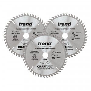 TREND CSB/160/3PK 160MM DIAMETER CRAFT SAW BLADE TRIPLE PACK