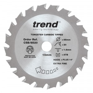 TREND CSB/8520 CRAFT SAW BLADE 85X 20 TEETH X 10