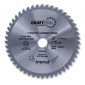 Trend CSB/CC25072 Craft saw blade crosscut 250mm x 72 teeth x 30mm