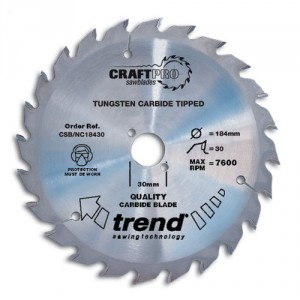 Trend CSB/NC18430A Blade TC 184 x 30 teeth x 30 nail cutting