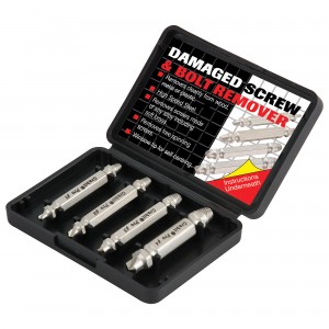 TREND GRAB/SE2/SET GRABIT SCREW EXTRACTOR SET - 4 PIECE SET FOR REMOVING DAMAGED SCREWS AND BOLTS FROM 4MM TO 8MM DIAMETER