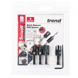 Trend SNAP/PC/A Snappy 4 Piece Set Countersink Set