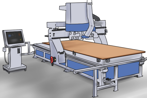 CNC router, computer controlled, fixed base, interchangeable base, laminate trimmer, CNC router