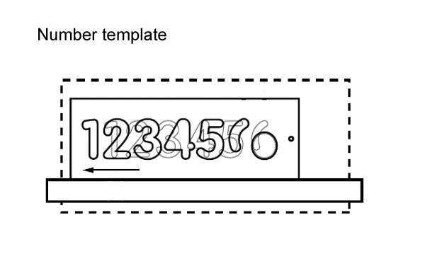 Adjusting number template, moving router template along