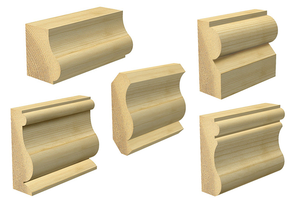 Barrel moulding created with an edge moulding router cutter