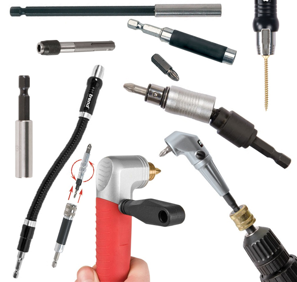 A comprehensive collection of screwdriver bits that are quick change
