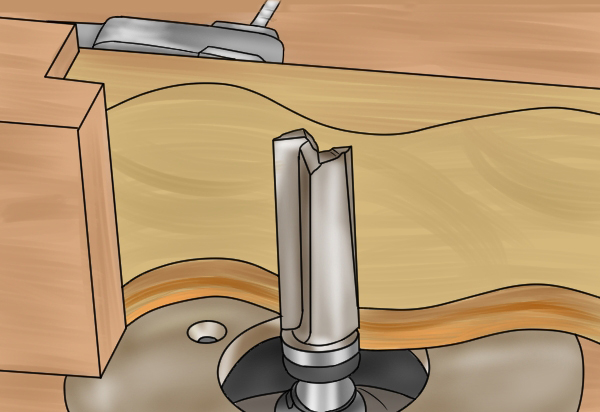 Template routing, using router table, routing curve, cutting irregular shape with router