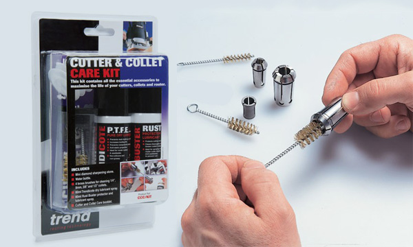 Router cutter and collet care pack from Trend UK