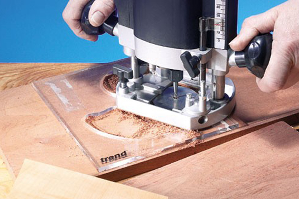 The speed at which a router bit is moved along the edge of, or into a workpiece