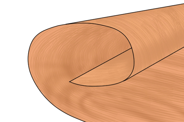 Veneer can be used to coat the top of a surface to give it the appearance of being made from wood