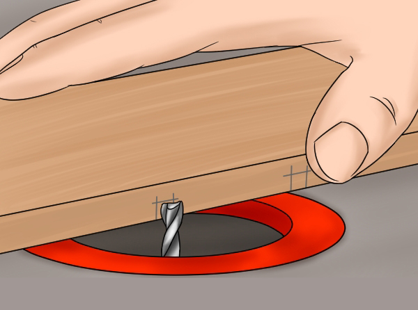 Setting router bit height, adjust height of router bit, above table adjustment