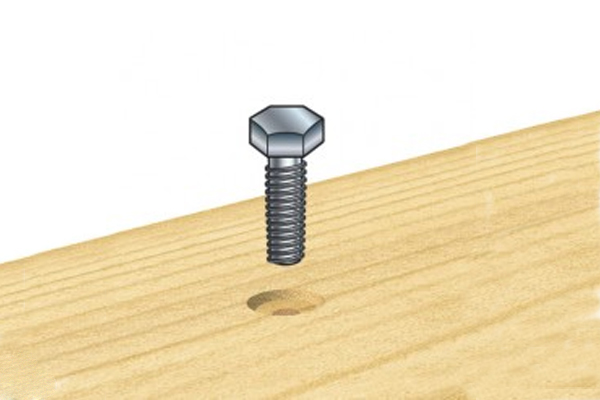 counterboring of bolts or screws