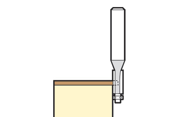 miniature bearing router cutter for trimming