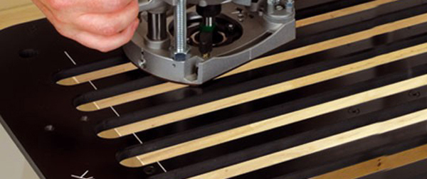 Draining groove jigs are specifically designed to guide a router for cutting grooves in solid timber for Belfast style sinks. 