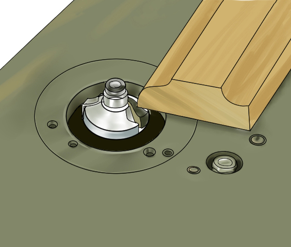 Router tables can be used with very large cutters. Router cutters which could not be used in hand-held routing applications