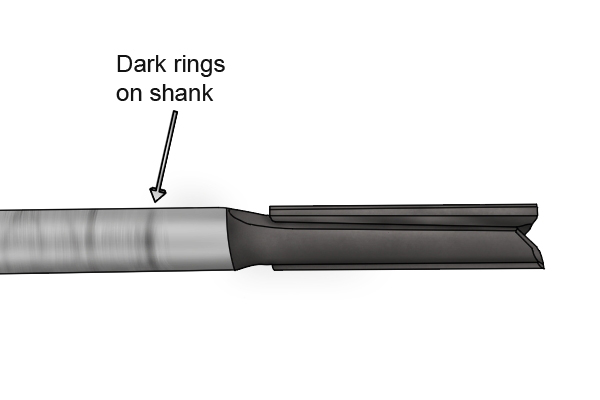 A properly functioning collet should grip the shank of the router cutter firmly and evenly
