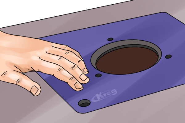 Router table insert plate, router insert plate levelling system