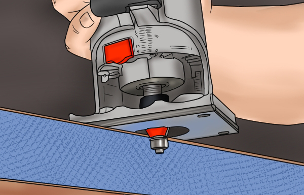 Trimming laminate, using laminate trimmer, removing only a couple of mm of material at a time