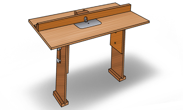 Basic router table, wooden router table