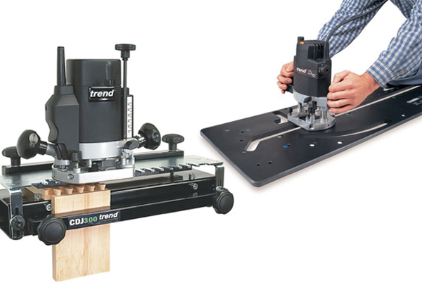 Dovetail jig, routing jig, router jig, hand-held router accessories