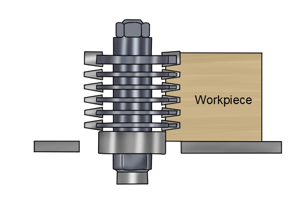 Adjusting finger joint router bit height, adjusting height of router bit, using router table, finger joint router bit