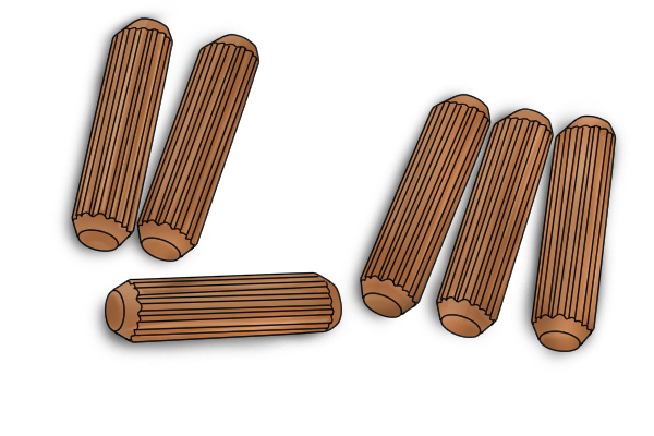 A set of dowels