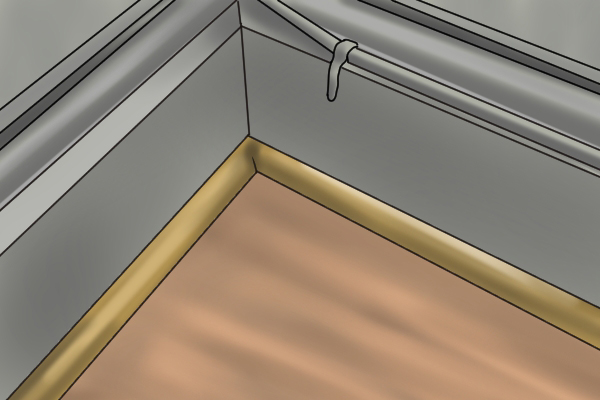wall and floor seam