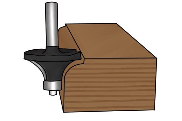 Non-cutting Guide Bearing router cutter. Ovolo router bits