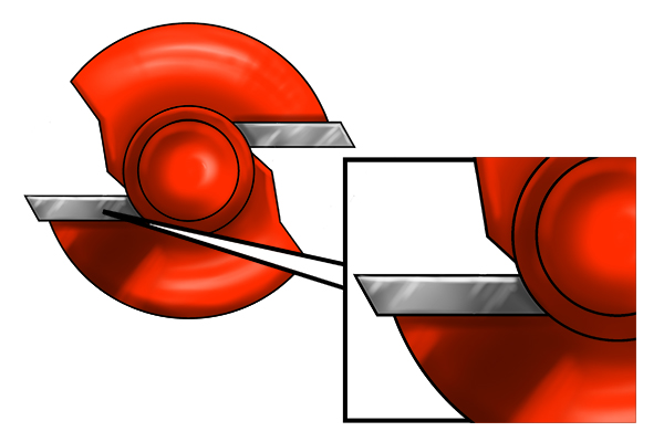 Highlighted Thicker edges on a Carbide Tipped Bit