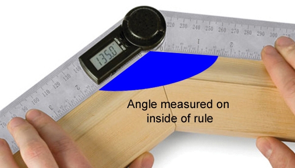 Measuring an angle with precision and accuracy with this digital ruler