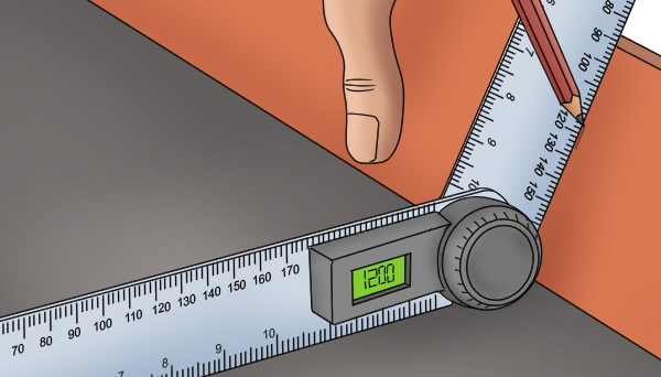 Marking and measuring out angles to make precise cuts