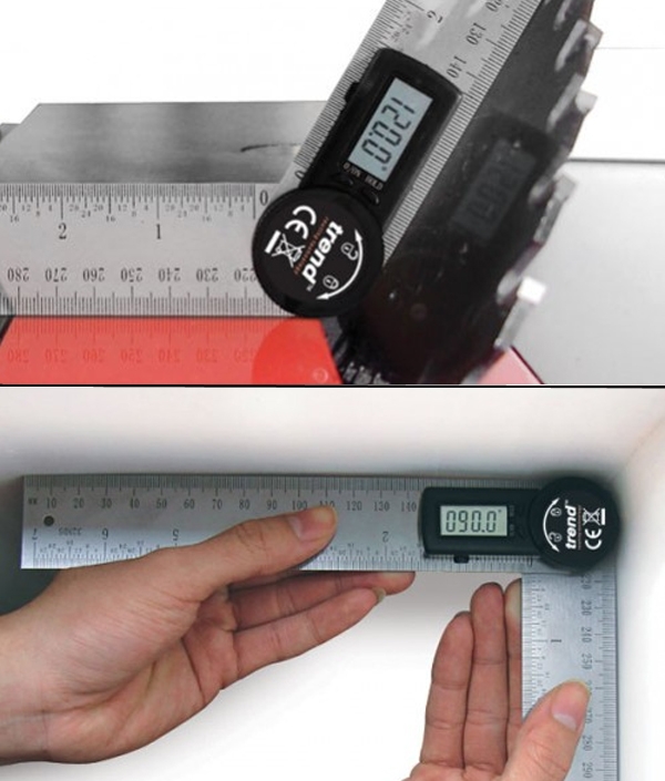 Digital angle rulers for accurately measuring me internal and external angles, ideal for woodworking projects 